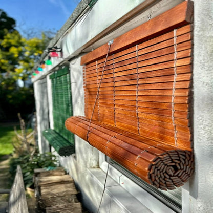 Outdoor Wooden Blind - Cherrywood